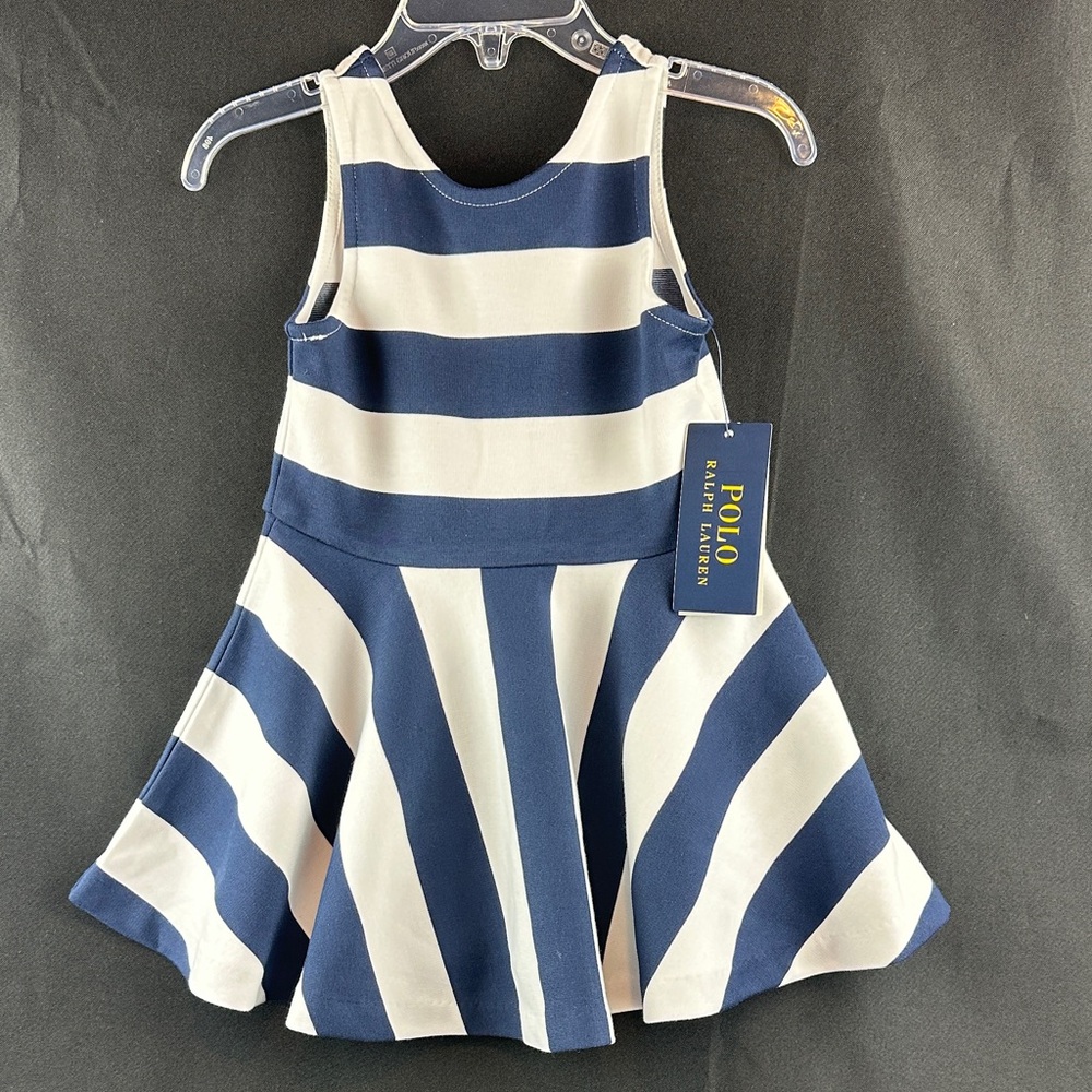 Polo by Ralph Lauren Blue and White Striped Dress 2T